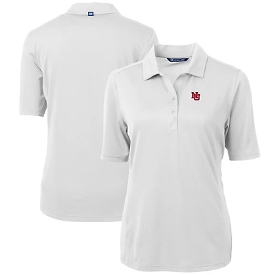 Polo blanc Pique recyclé Virtue Eco des Nebraska Huskers pour femme de Cutter & Buck