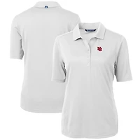 Polo blanc Pique recyclé Virtue Eco des Nebraska Huskers pour femme de Cutter & Buck