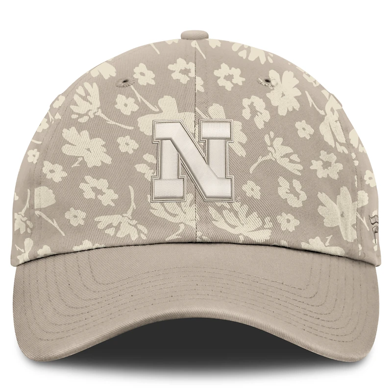 Women's Fanatics Stone Nebraska Huskers Blossom Adjustable Hat