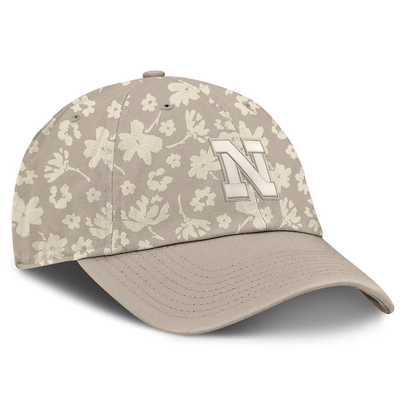 Women's Fanatics Stone Nebraska Huskers Blossom Adjustable Hat