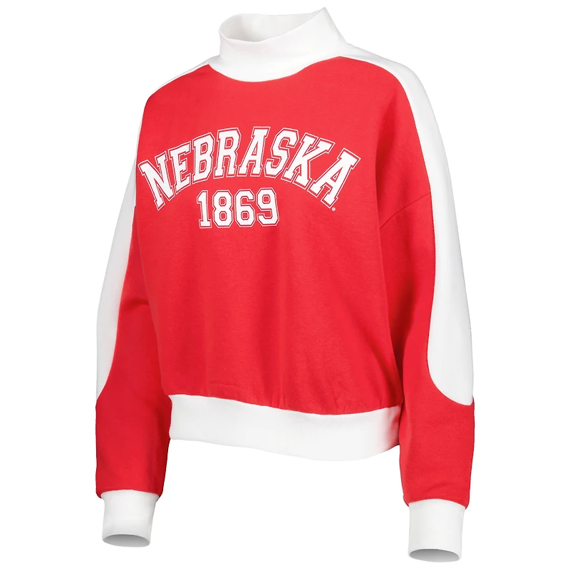 Women's Gameday Couture Crimson Nebraska Huskers Make it a Mock Sporty Pullover Sweatshirt