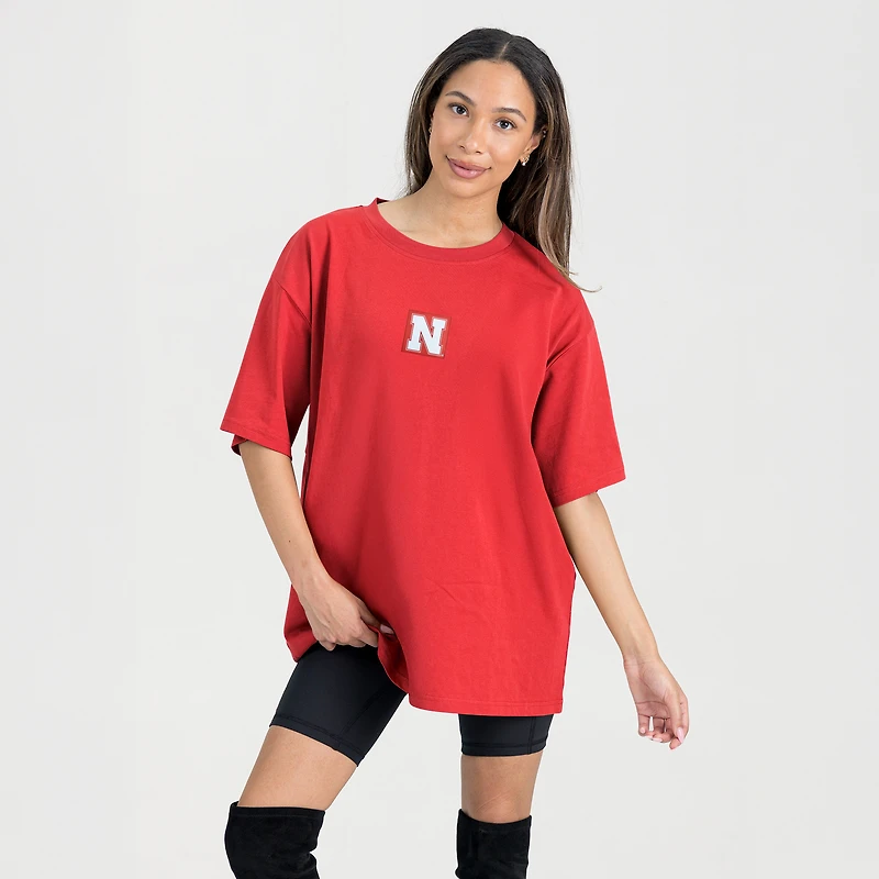 Women's Gameday Couture Scarlet Nebraska Huskers Oversized Back at Ya T-Shirt