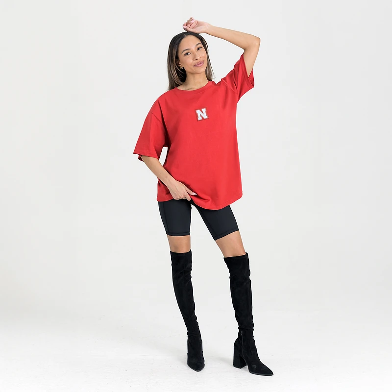 Women's Gameday Couture Scarlet Nebraska Huskers Oversized Back at Ya T-Shirt