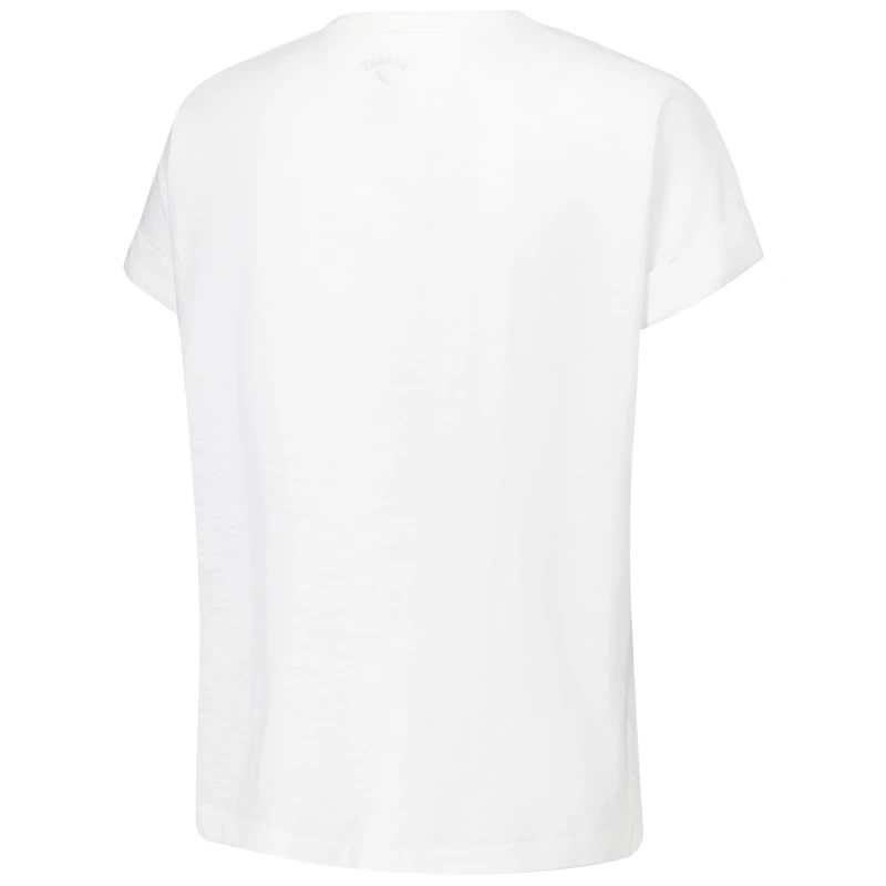 Women's League Collegiate Wear White Nebraska Huskers Slub Rolled Cuff T-Shirt