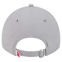 Casquette ajustable 9TWENTY avec logo des Nebraska Huskers de New Era pour femme, grise