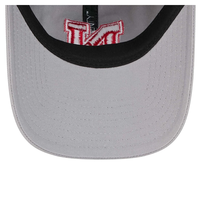 Casquette ajustable 9TWENTY avec logo des Nebraska Huskers de New Era pour femme, grise