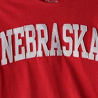 T-shirt à manches longues Pressbox Heathered Scarlet Nebraska Huskers Two-Hit Canyon pour femme