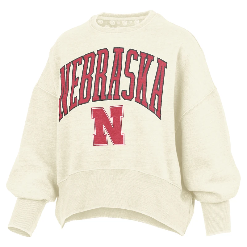 Sweat-shirt ras du cou surdimensionné à taille haute pour femme