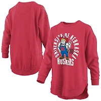 Women's Pressbox  Scarlet Nebraska Huskers Blitz Long Sleeve T-Shirt