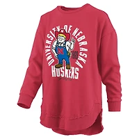 Women's Pressbox  Scarlet Nebraska Huskers Blitz Long Sleeve T-Shirt