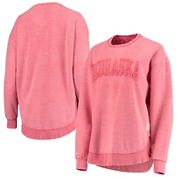 Sweat-shirt Pressbox Scarlet Nebraska Huskers Ponchoville pour femme