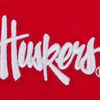 Women's Pro Standard Scarlet Nebraska Huskers Script Tail Oversized Boyfriend T-Shirt