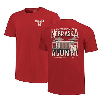 Women's Scarlet Nebraska Huskers Comfort Colors Campus Alumni T-Shirt