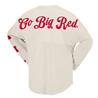 T-shirt à manches longues local Spirit Jersey naturel Nebraska Huskers pour femmes
