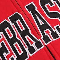 Women's Stadium Athletic Scarlet Nebraska Huskers Arched Name Full-Zip Hoodie