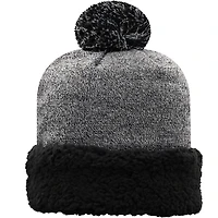 Bonnet en tricot à revers Nebraska Huskers noir Top of the World pour femmes avec pompon