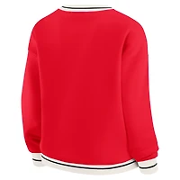 Women's WEAR by Erin Andrews Scarlet Nebraska Huskers Seal Sweatshirt