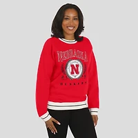 Sweat-shirt Scarlet Nebraska Huskers Seal pour femme par Erin Andrews