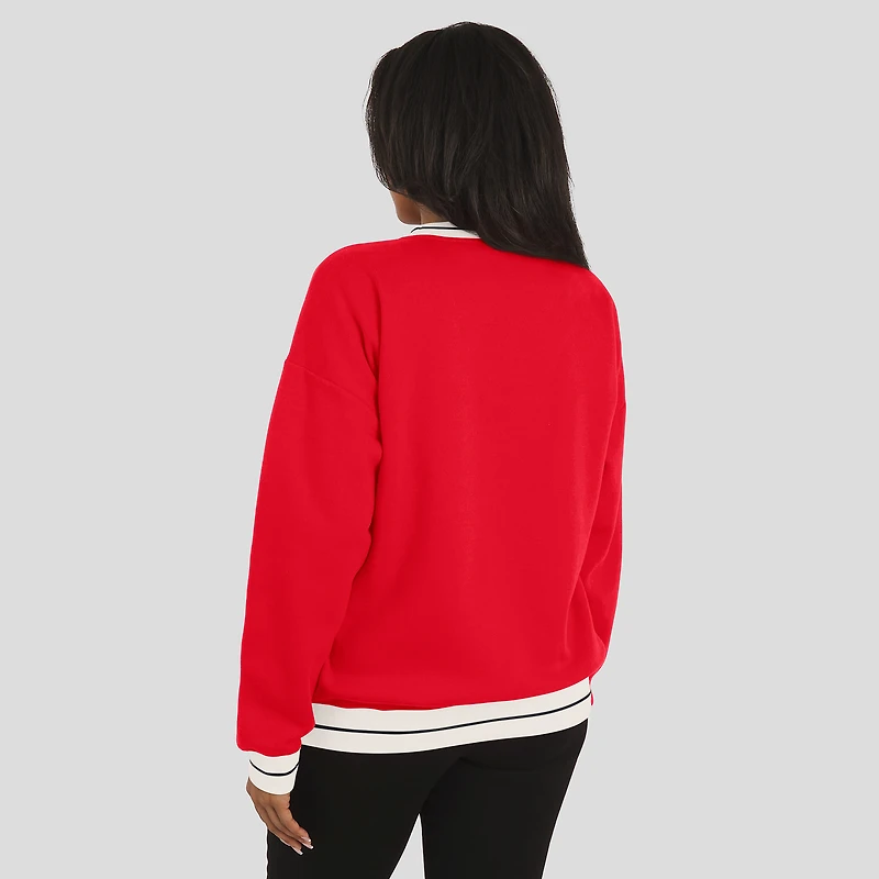 Sweat-shirt Scarlet Nebraska Huskers Seal pour femme par Erin Andrews