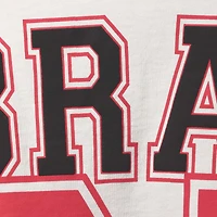 T-shirt à manches longues en jersey esprit court pour femme Huskers du Nebraska blanc