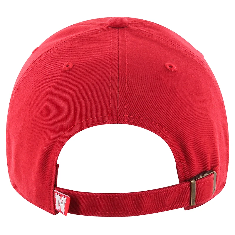 Youth '47 Scarlet Nebraska Huskers Clean Up Adjustable Hat