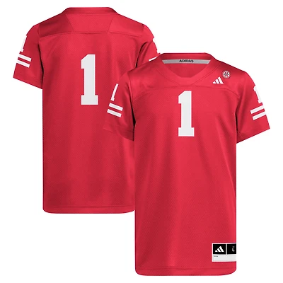 Maillot réplique adidas #1 Scarlet Nebraska Huskers pour jeunes