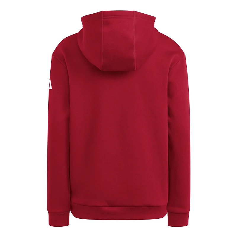 Sweat à capuche bouffant adidas Scarlet Nebraska Huskers pour jeunes