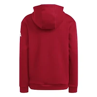 Sweat à capuche bouffant adidas Scarlet Nebraska Huskers pour jeunes