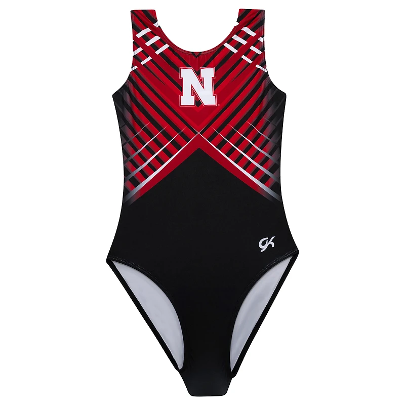 Justaucorps Elite Spirit noir pour jeunes Nebraska Huskers