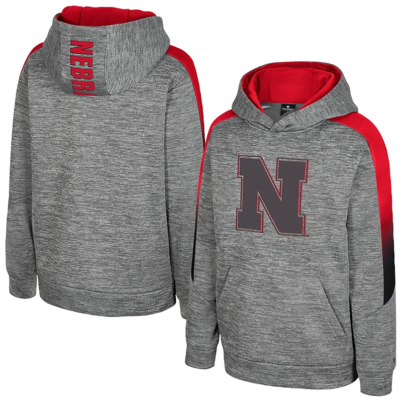 Sweat à capuche gris The Gang des Nebraska Huskers du Colisée pour jeunes