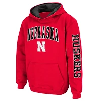 Youth Colosseum Scarlet Nebraska Huskers 2-Hit Team Pullover Hoodie