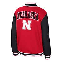 Youth Colosseum Scarlet Nebraska Huskers Grand Tour Full-Zip Bomber Jacket