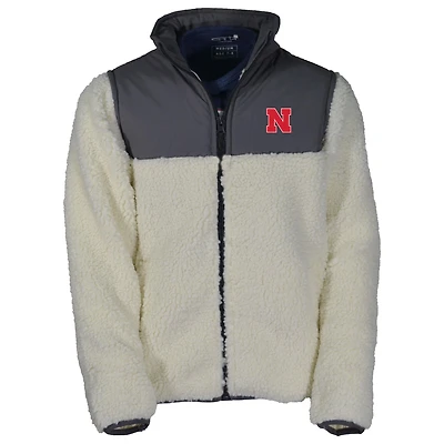 Veste Teddy Sherpa zippée intégrale Youth Garb Charcoal Nebraska Huskers