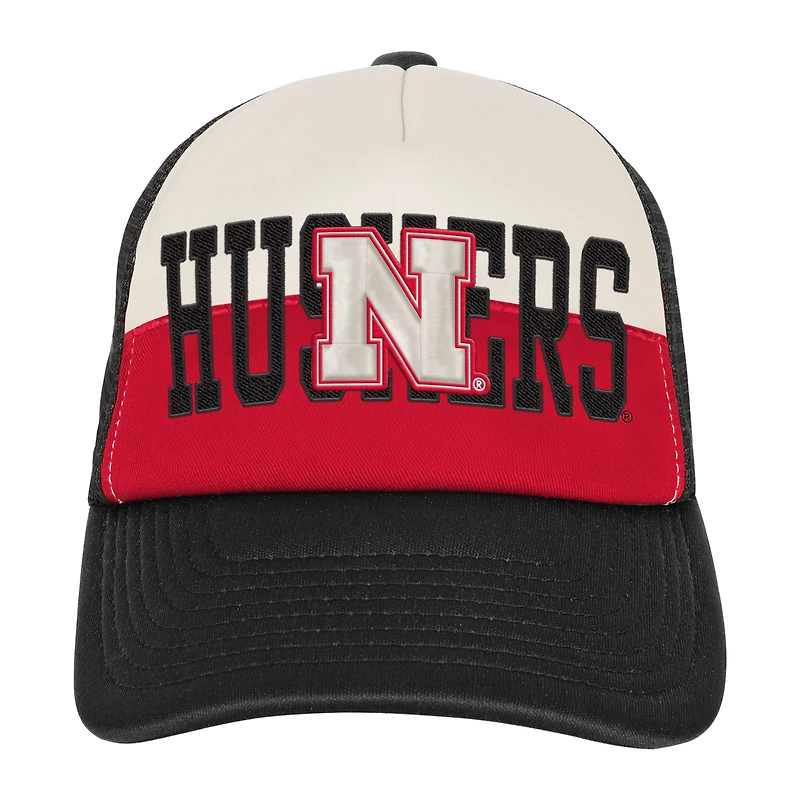 Casquette ajustable Youth Outerstuff rouge/crème des Nebraska Huskers Modern Fan Trucker