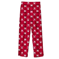 Youth Outerstuff Scarlet Nebraska Huskers All-Over Team Logo Pants