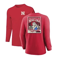 Youth  Red Nebraska Huskers Snowy Polaroid Long Sleeve T-Shirt
