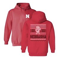Pull à capuche classique des fêtes pour jeunes, style écarlate, Nebraska Huskers