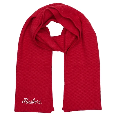 ZooZatz Scarlet Nebraska Huskers Fashion Knit Scarf