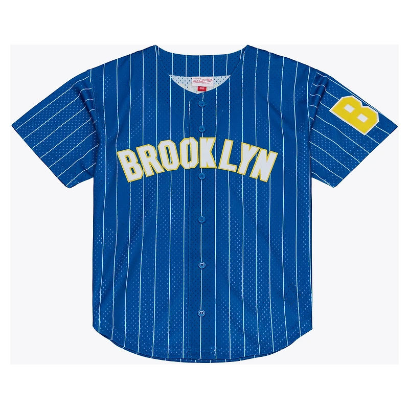 Men's Mitchell & Ness Francisco Lindor Blue Brooklyn Royal Giants Batting Practice Jersey