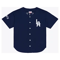 Men's Mitchell & Ness Mookie Betts Navy Los Angeles Giants Batting Practice Jersey
