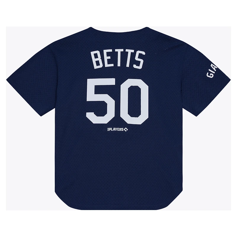 Men's Mitchell & Ness Mookie Betts Navy Los Angeles Giants Batting Practice Jersey