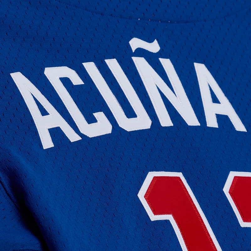 Men's Mitchell & Ness Ronald Acuña Jr. Royal Atlanta Black Crackers Batting Practice Jersey