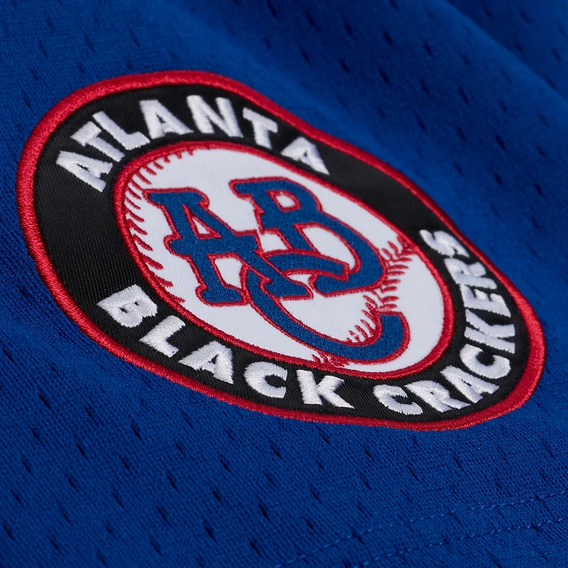 Maillot d'entraînement au bâton Mitchell & Ness Ronald Acuña Jr. Royal Atlanta Black Crackers pour homme
