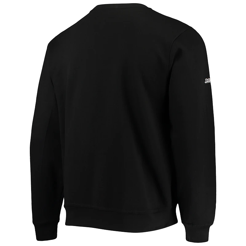 Sweat-shirt à col rond et logo de baseball Stitches Black Negro League pour hommes