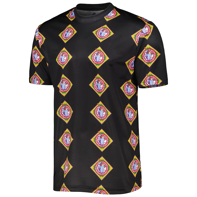 Men's Stitches Black Negro League Baseball Sublimated Jersey