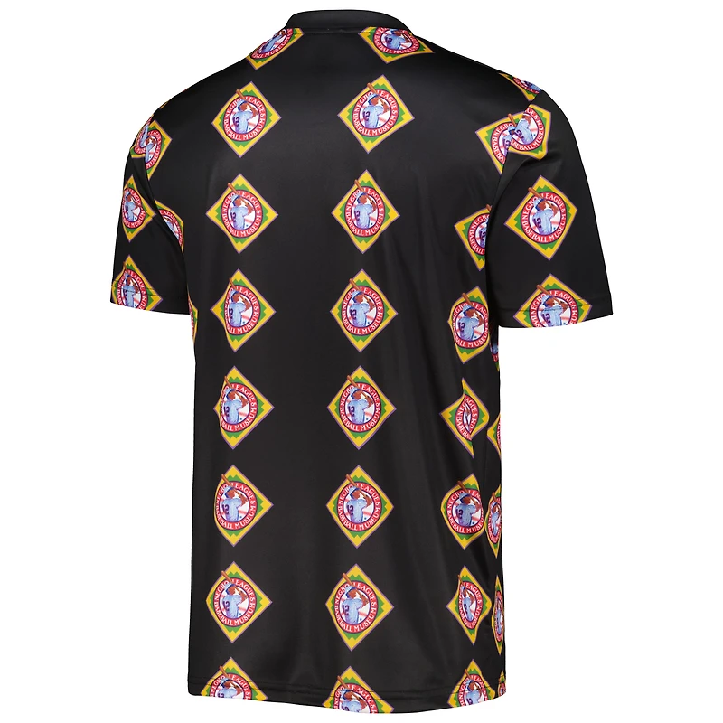 Men's Stitches Black Negro League Baseball Sublimated Jersey