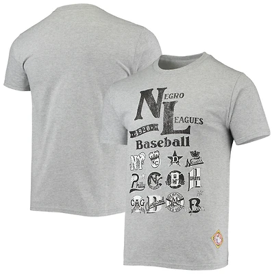 T-shirt Stitches gris chiné Negro League Wordmark pour hommes