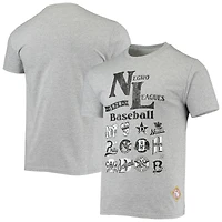 T-shirt Stitches gris chiné Negro League Wordmark pour hommes