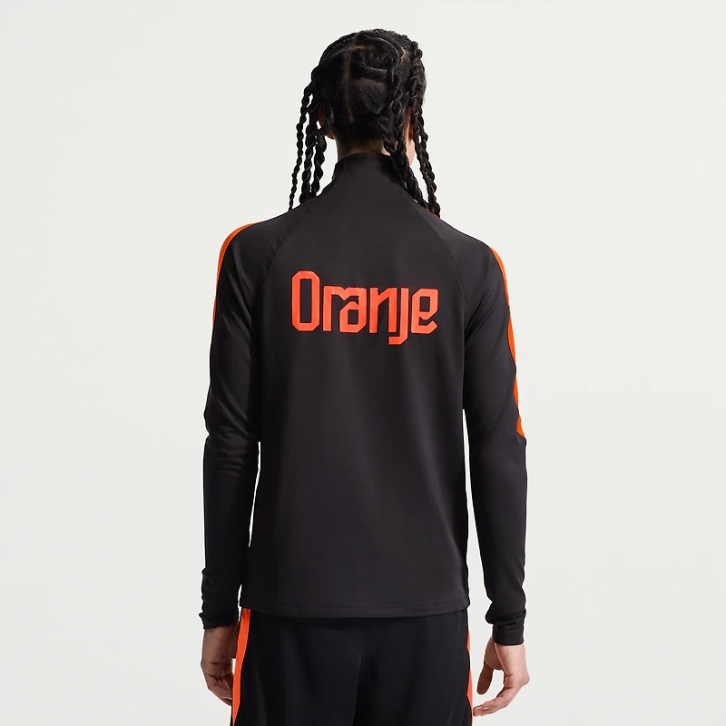 Men's Nike Black Netherlands National Team 2026 Strike Dri-FIT Quarter-Zip Drill Top