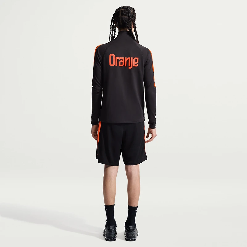 Men's Nike Black Netherlands National Team 2026 Strike Dri-FIT Quarter-Zip Drill Top